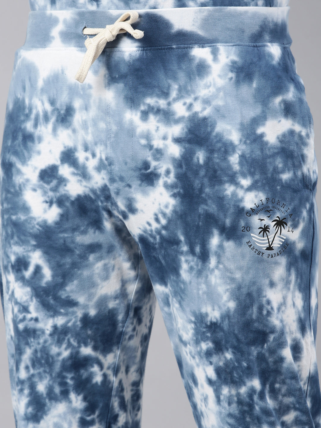 JOVEN MENS TIE-DYE CO-ORDINATED SET(T-SHIRT AND PANT SET)