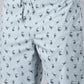 JOVEN Men Light Blue Printed Pyjama