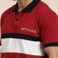 Men's Cut & Sew Colorblock Casual Polo Collar T-Shirt