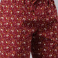JOVEN Men Wine Printed Pyjama