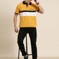 Men's Cut & Sew Colorblock Casual Polo Collar T-Shirt