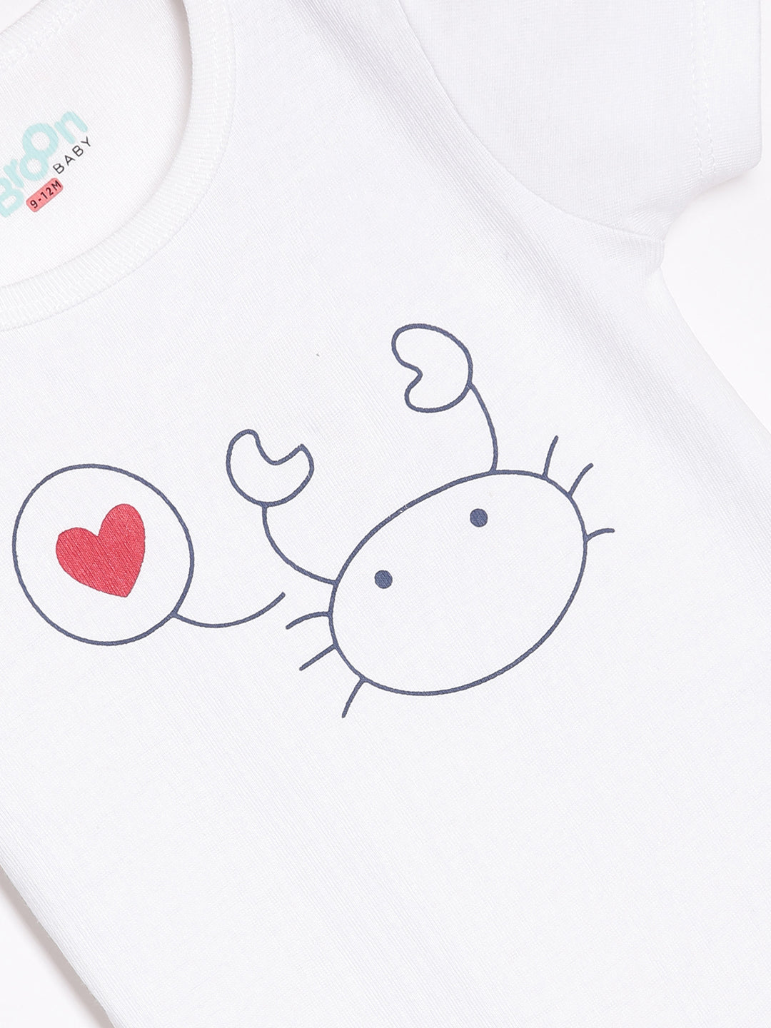 Broon Infant Baby Organic Cotton Short Sleeve Rompers