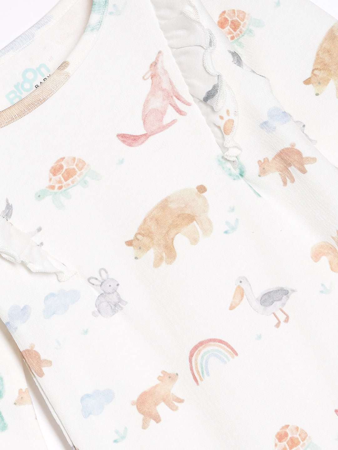 Broon Infant Baby Organic Cotton Full Sleeve Rompers