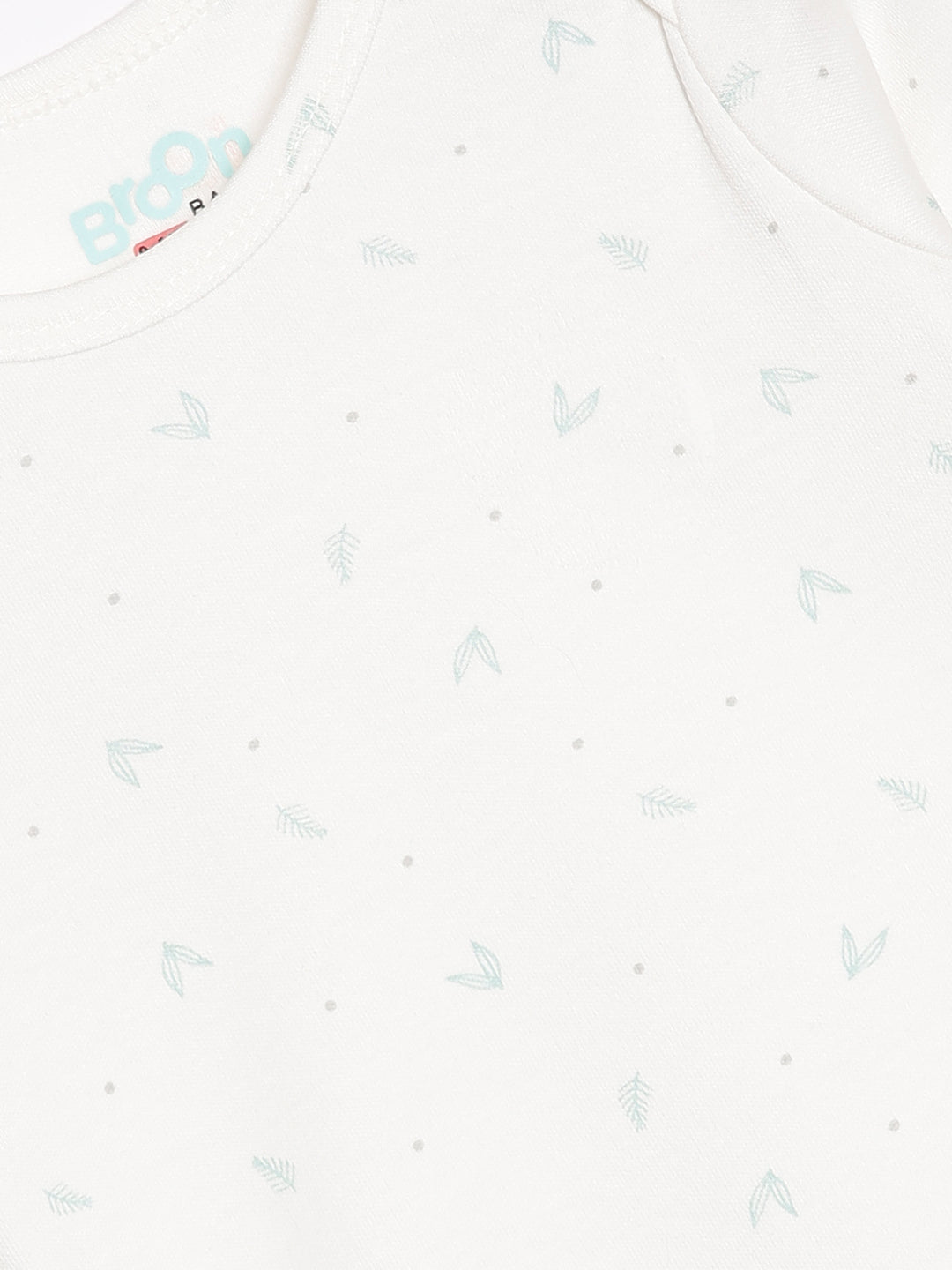 Broon Infant Baby Organic Cotton Short Sleeve Rompers