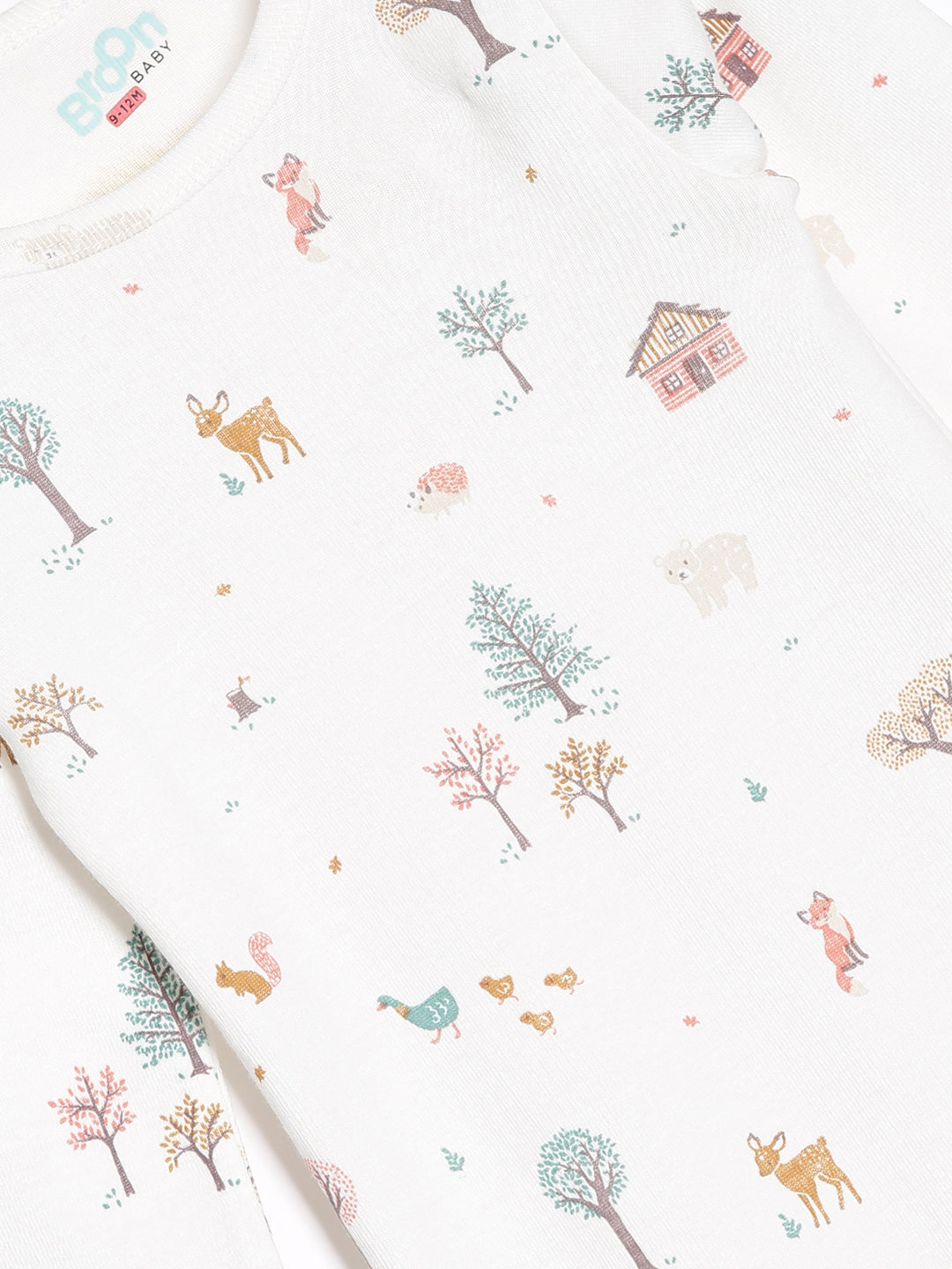 Broon Infant Baby Organic Cotton Full Sleeve Rompers