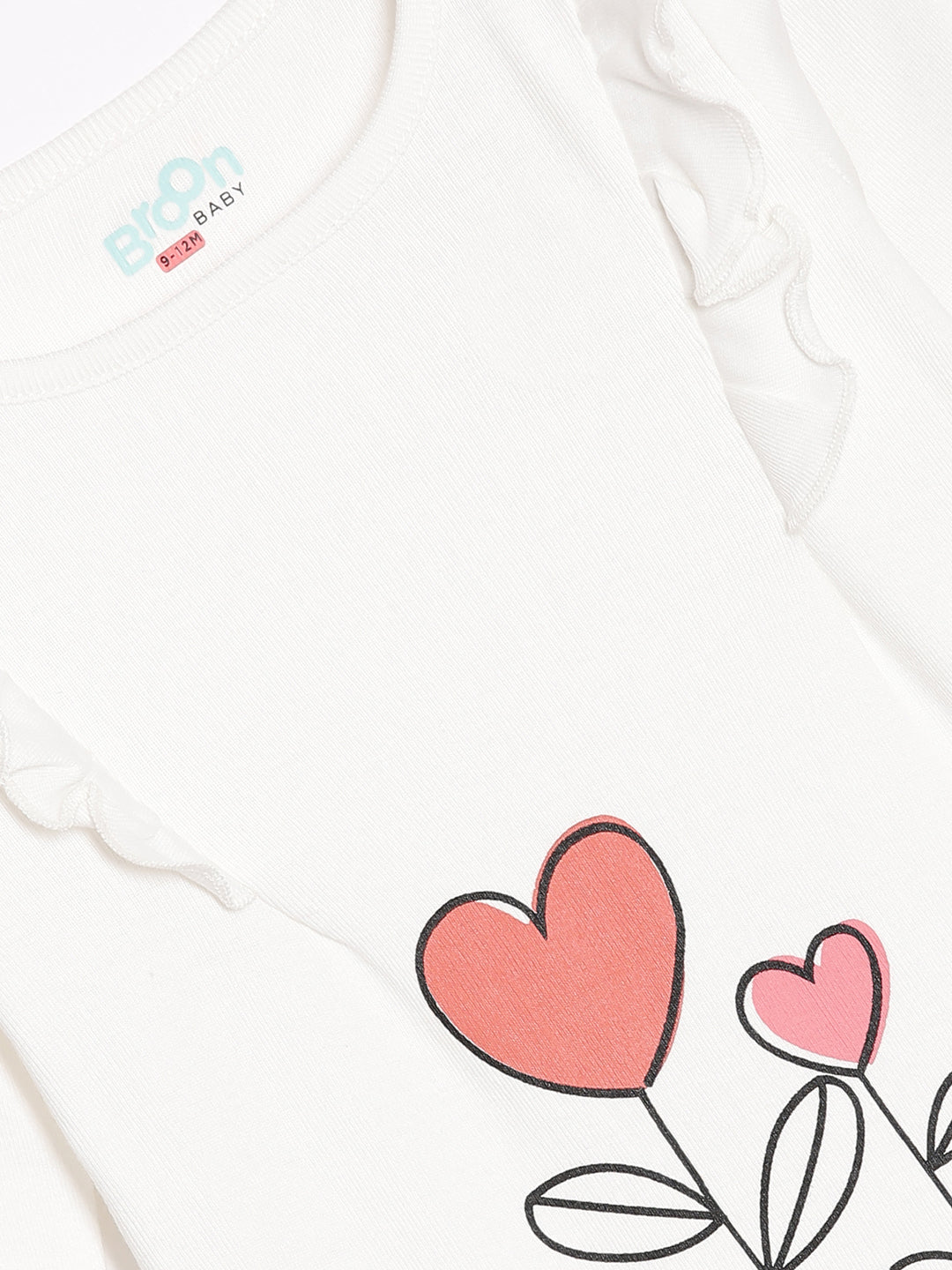 Broon Infant Baby Organic Cotton Full Sleeve Rompers