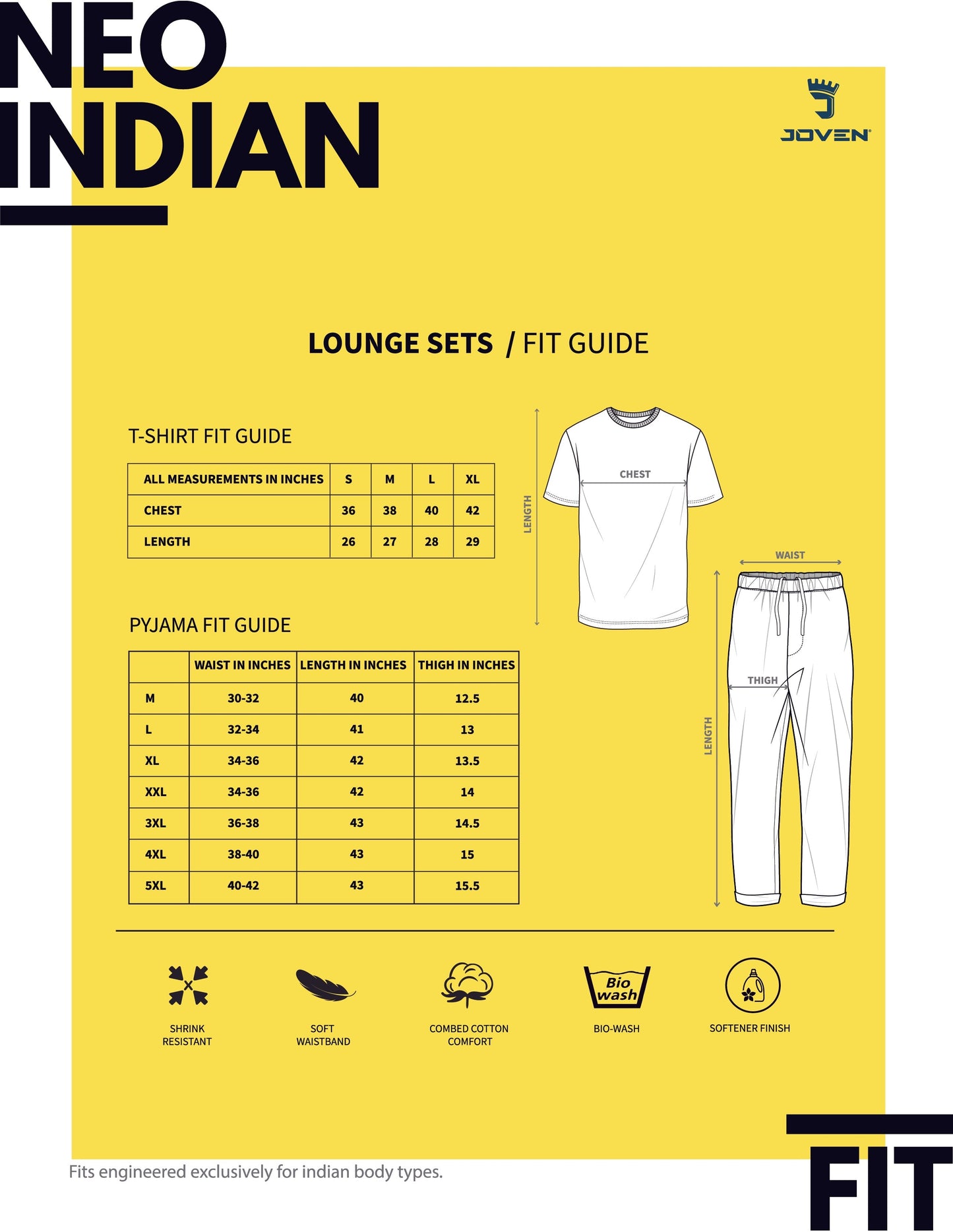 JOVEN MENS PRINTED LOUNGE SET