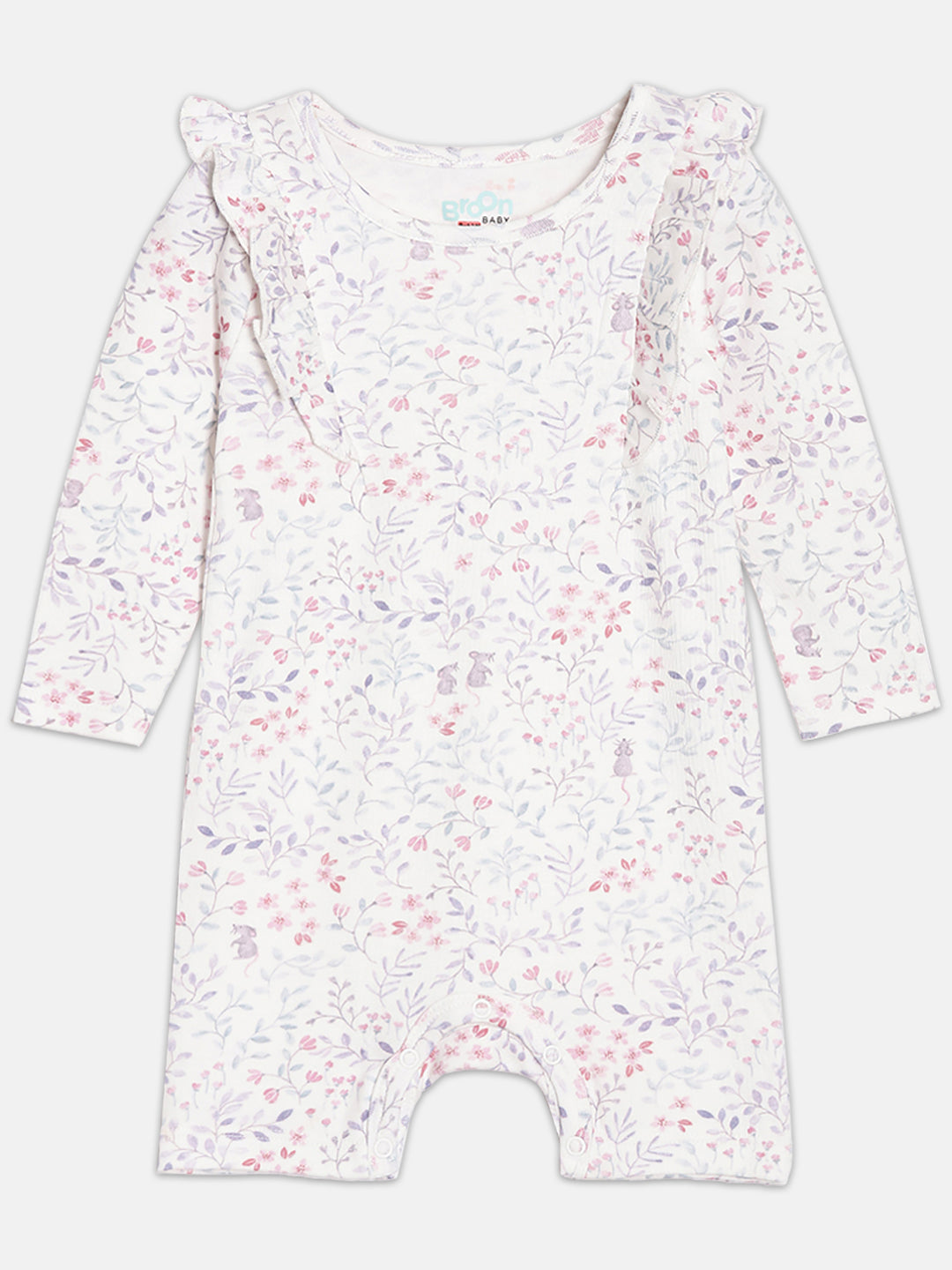 Broon Infant Baby Organic Cotton Full Sleeve Rompers
