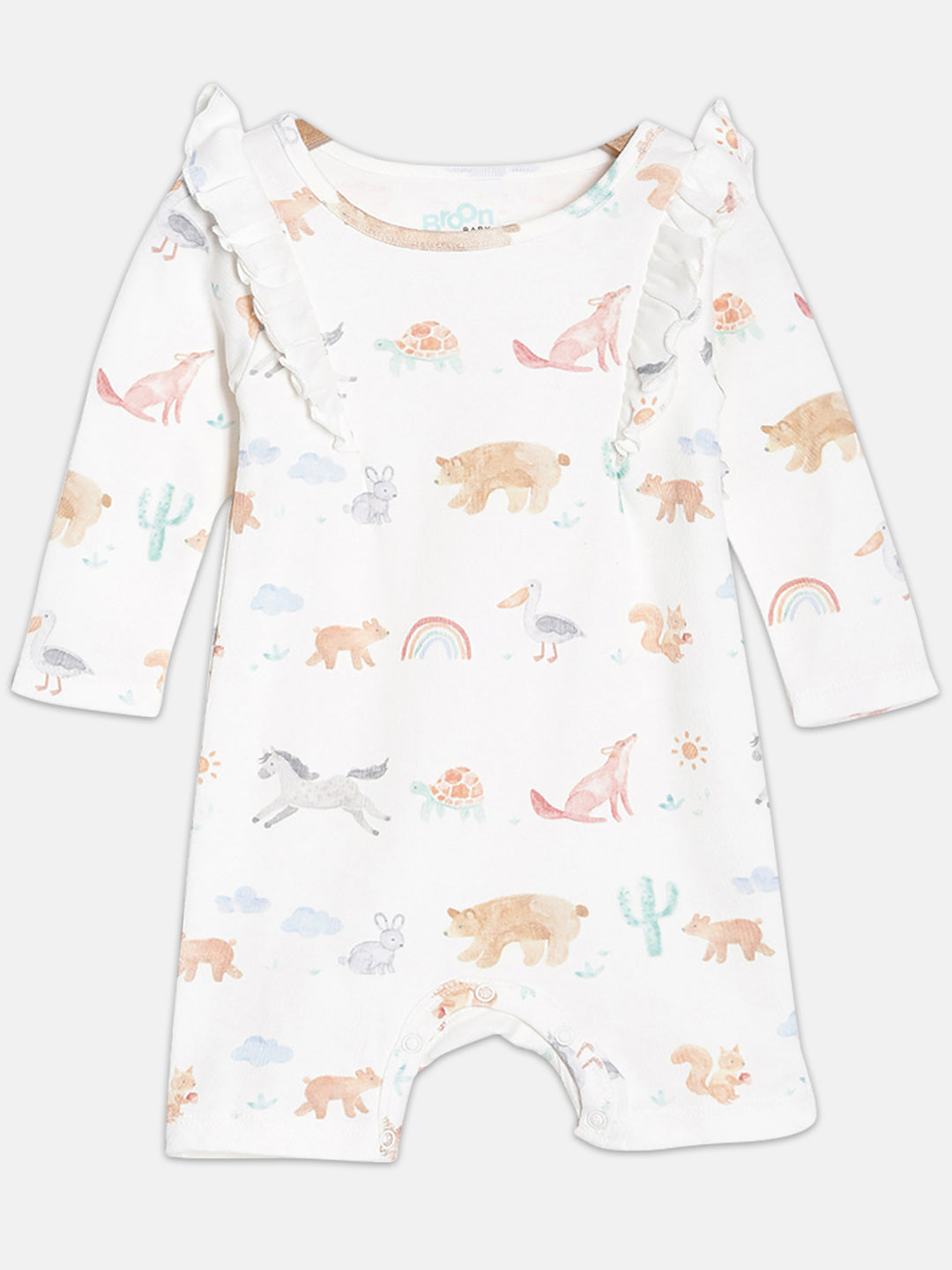 Broon Infant Baby Organic Cotton Full Sleeve Rompers