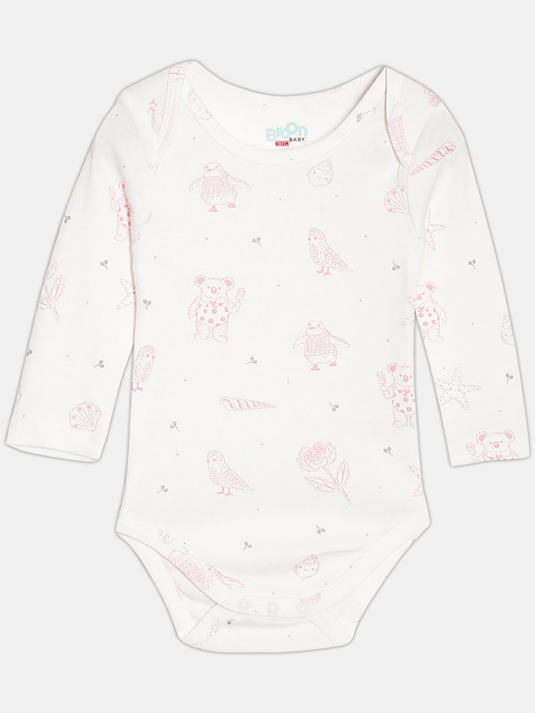 Broon Infant Baby Organic Cotton Short Sleeve Rompers