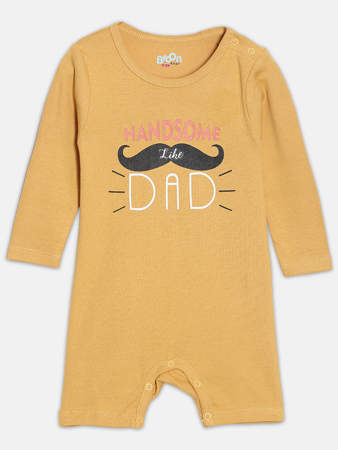 Broon Infant Baby Organic Cotton Full Sleeve Rompers