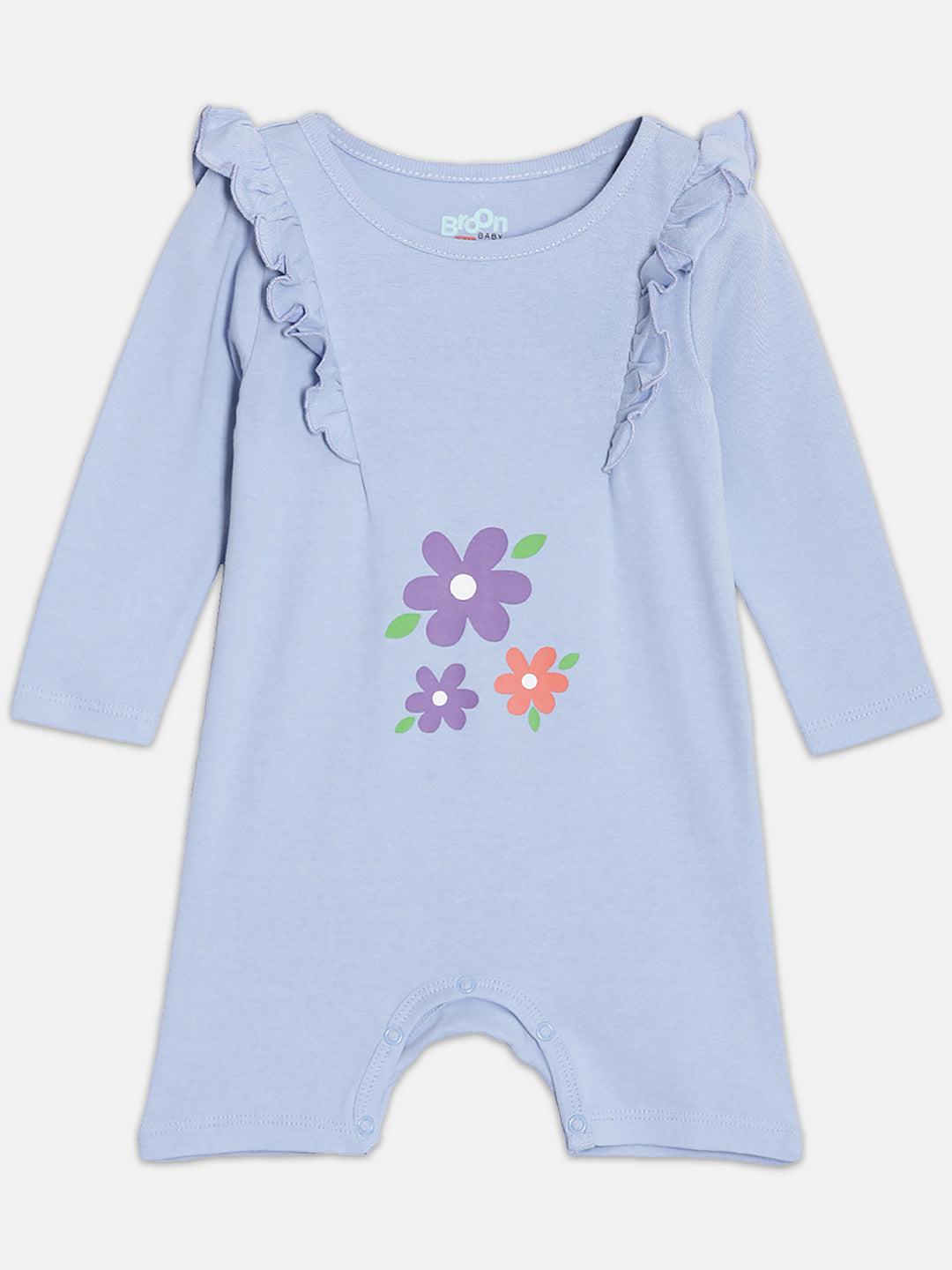 Broon Infant Baby Organic Cotton Full Sleeve Rompers