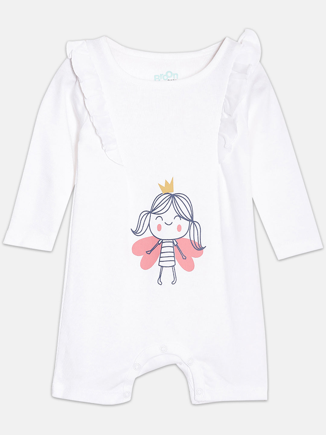 Broon Infant Baby Organic Cotton Full Sleeve Rompers