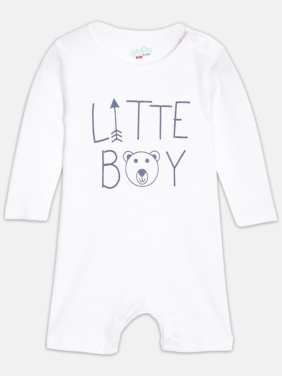 Broon Infant Baby Organic Cotton Full Sleeve Rompers