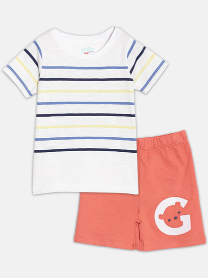 Broon Infant Baby Organic Cotton T-shirt & Shorts
