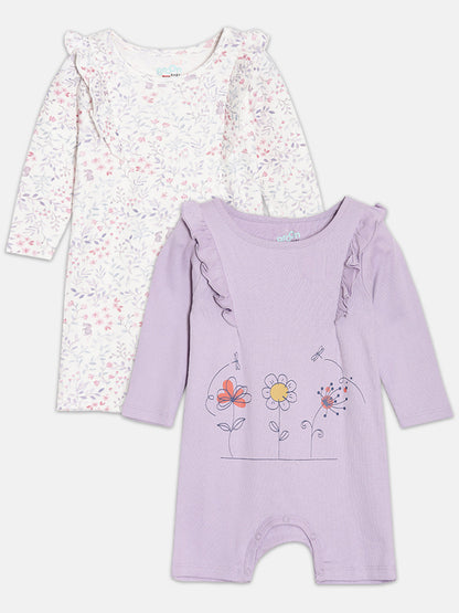 Broon Infant Baby Organic Cotton Full Sleeve Rompers
