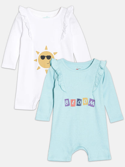 Broon Infant Baby Organic Cotton Full Sleeve Rompers