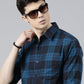 JOVEN Men Checked Pure Cotton Full Sleeve Casual Shirt