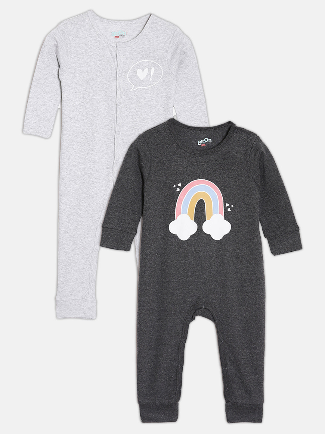 Broon Infant Baby Organic Cotton Full Sleeve Sleepsuit