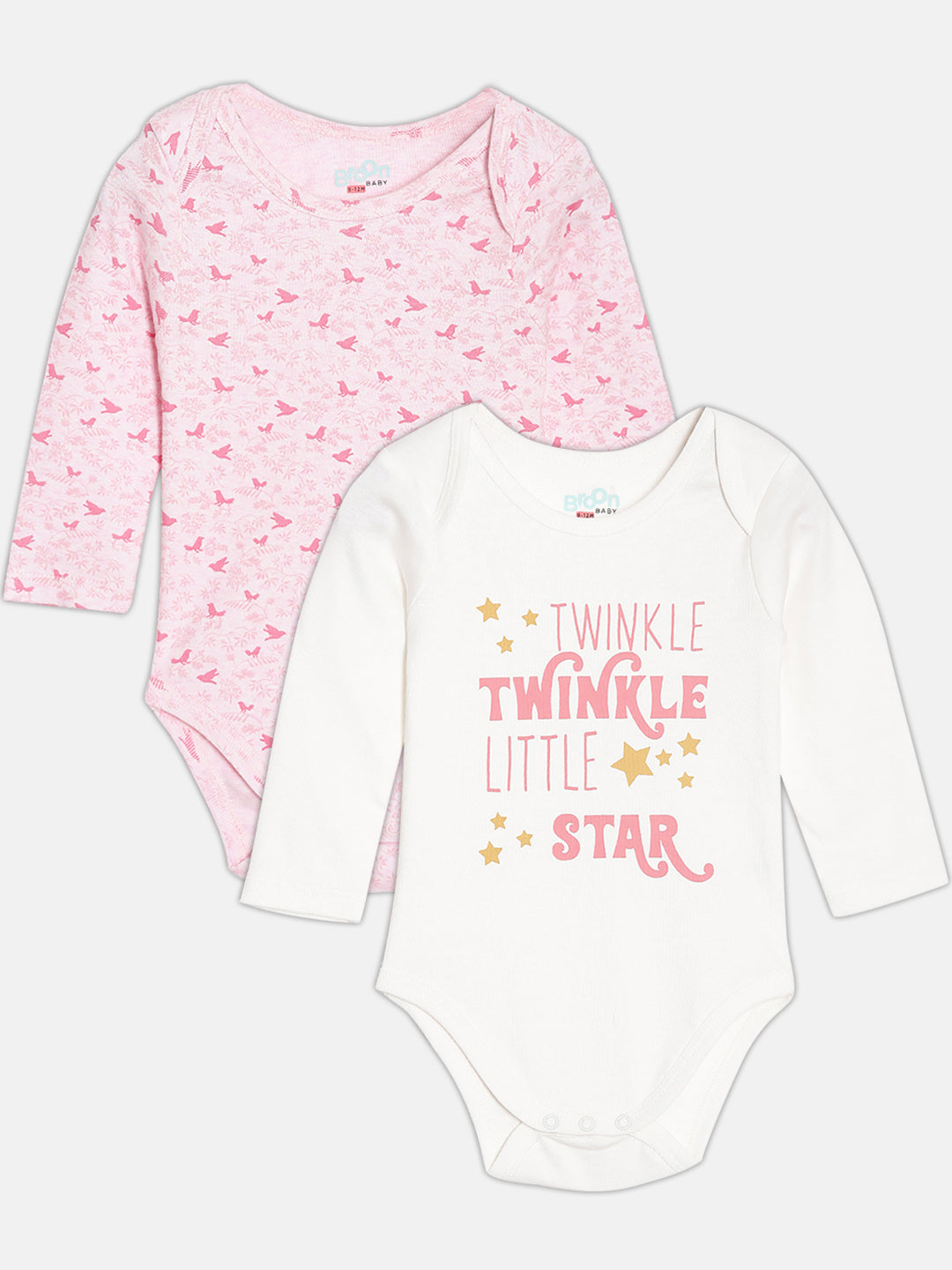 Broon Infant Baby Organic Cotton Short Sleeve Rompers
