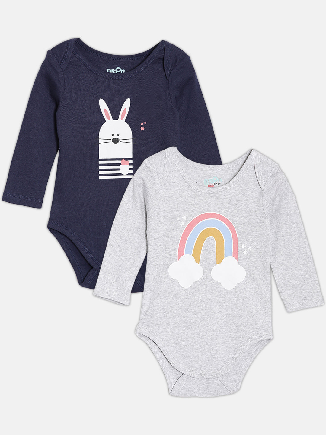 Broon Infant Baby Organic Cotton Short Sleeve Rompers