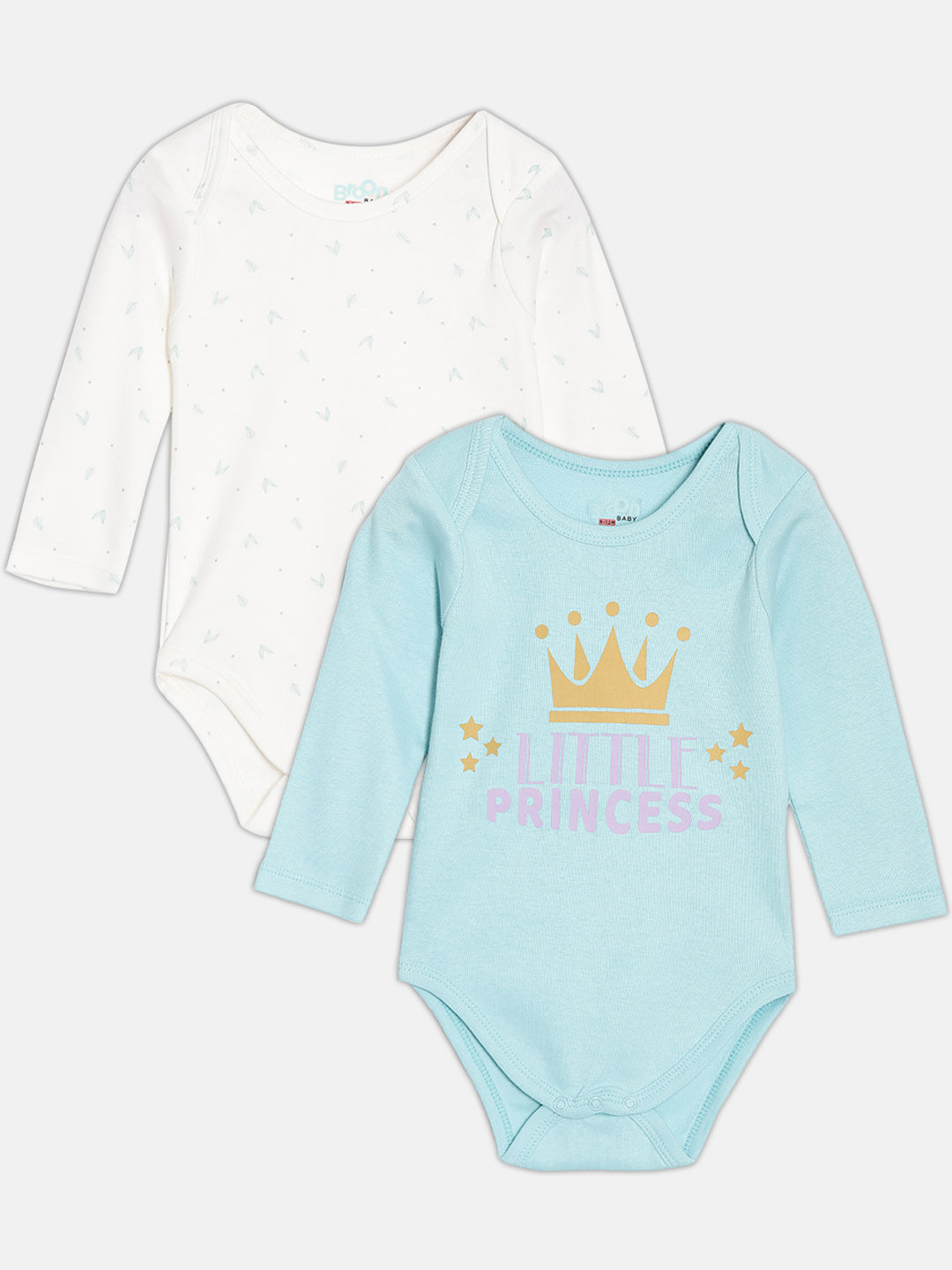 Broon Infant Baby Organic Cotton Short Sleeve Rompers