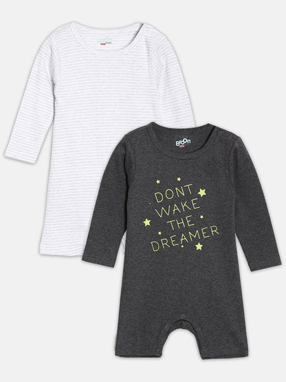 Broon Infant Baby Organic Cotton Full Sleeve Rompers