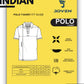 Mercerised Cotton Polo Collar Printed Tshirt in Peach