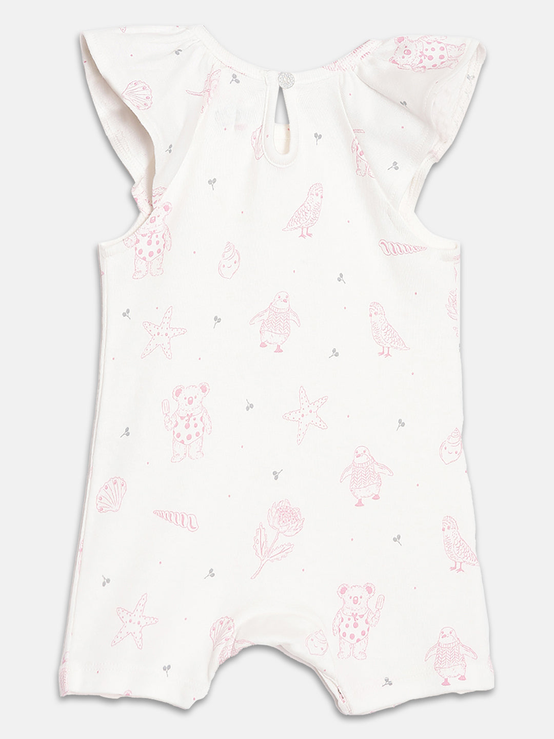 Broon Infant Baby Organic Cotton Short Sleeve Rompers
