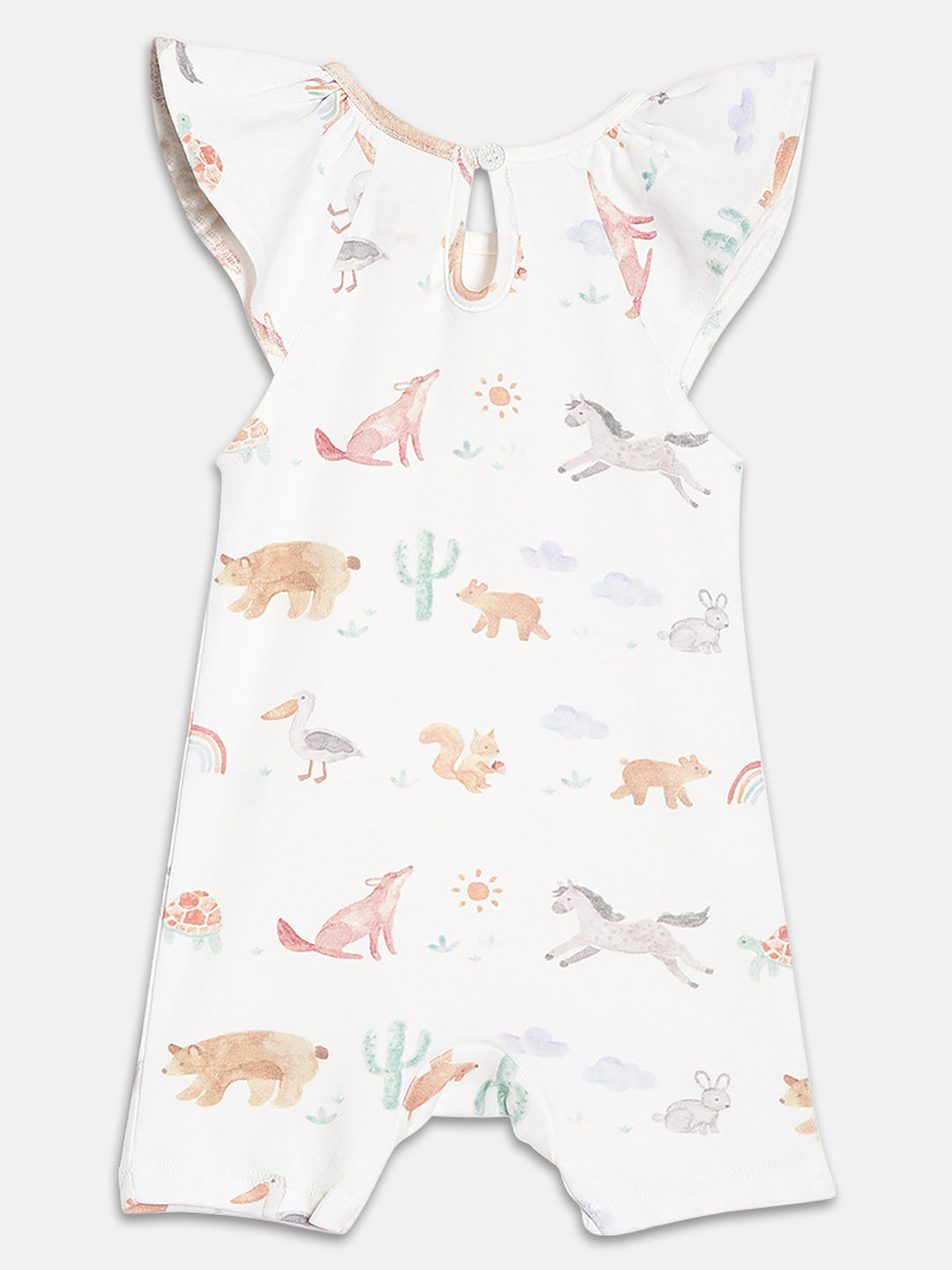 Broon Infant Baby Organic Cotton Short Sleeve Rompers