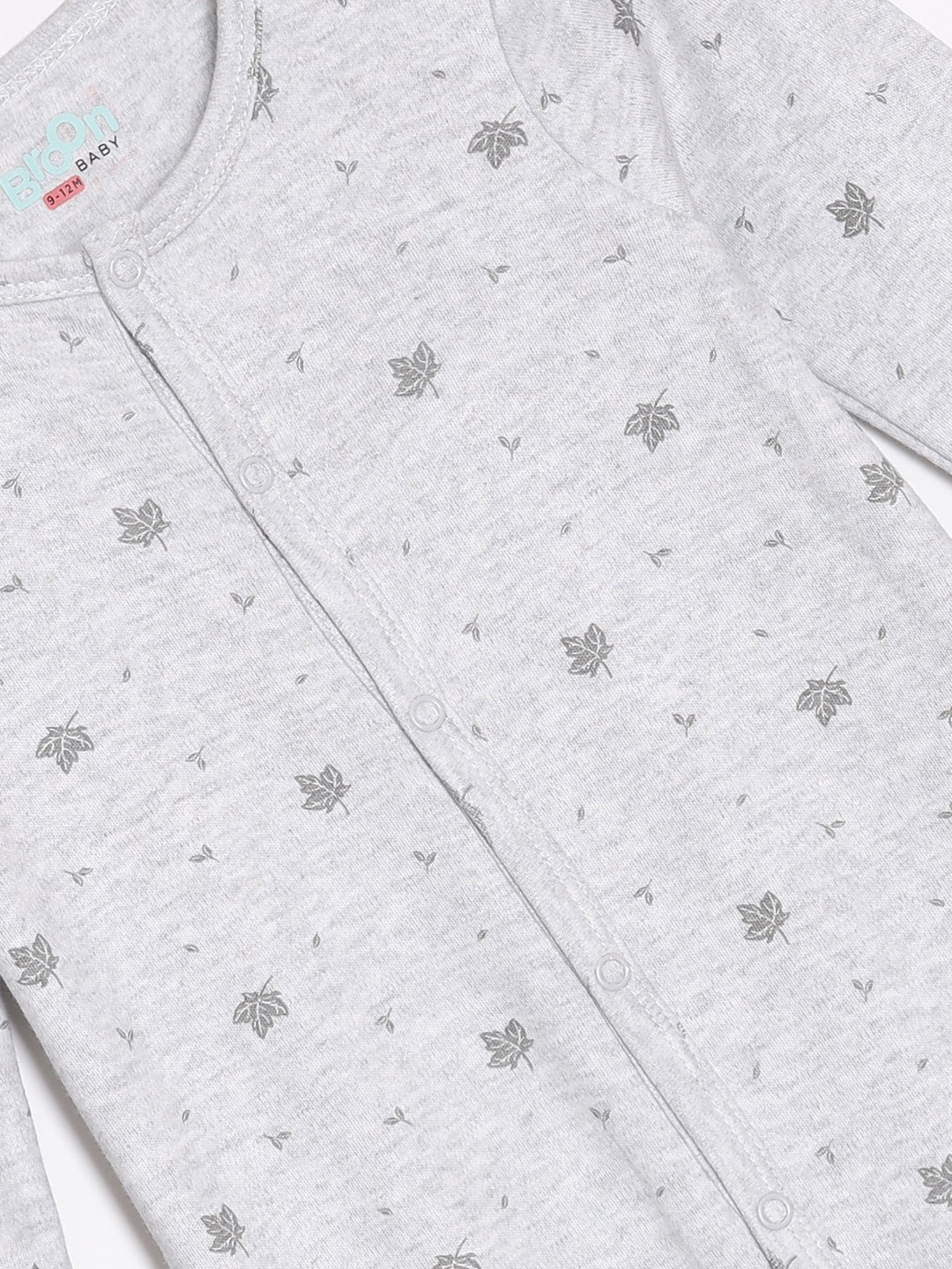 Broon Infant Baby Organic Cotton Full Sleeve Sleepsuit