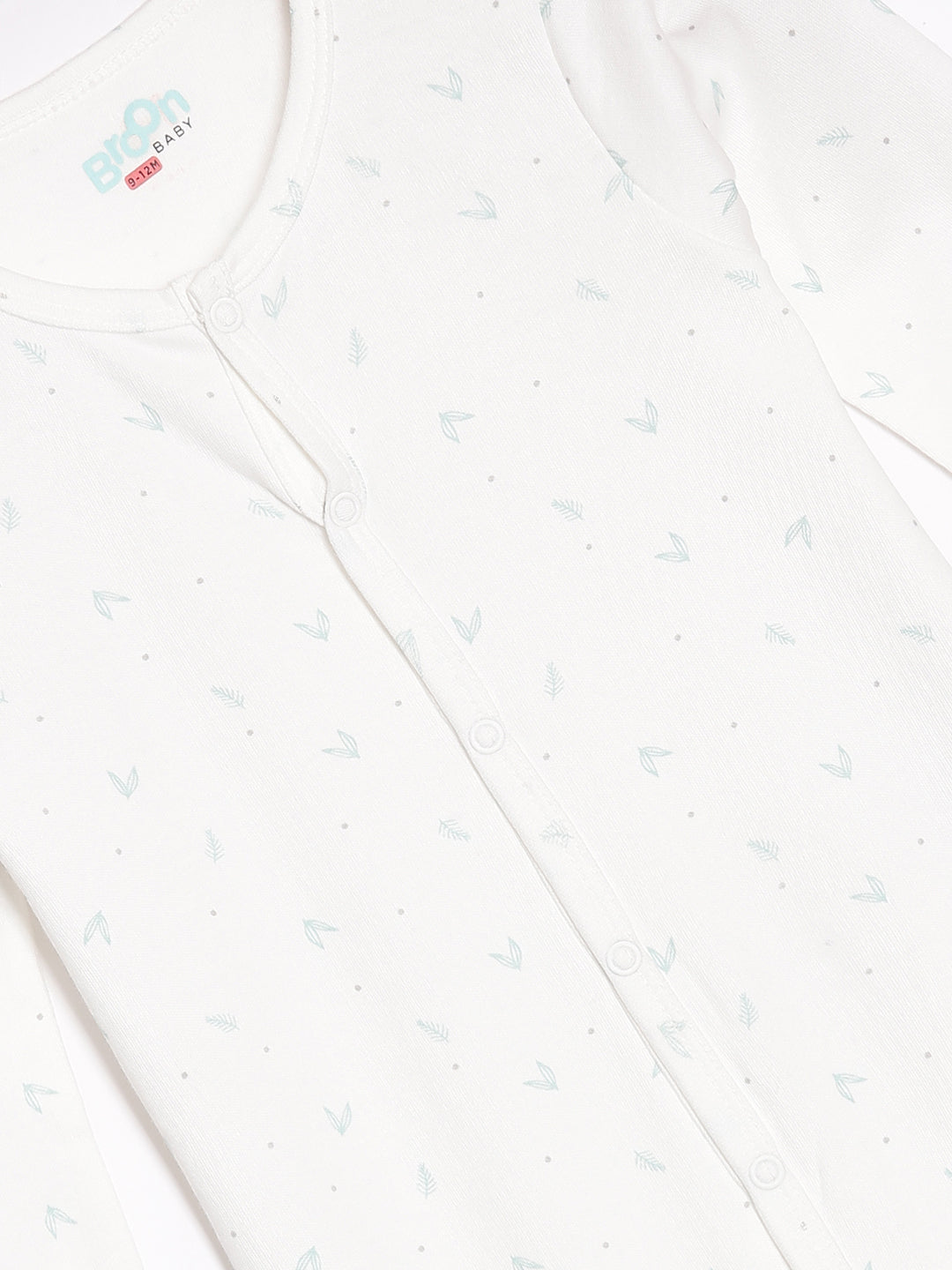 Broon Infant Baby Organic Cotton Full Sleeve Sleepsuit