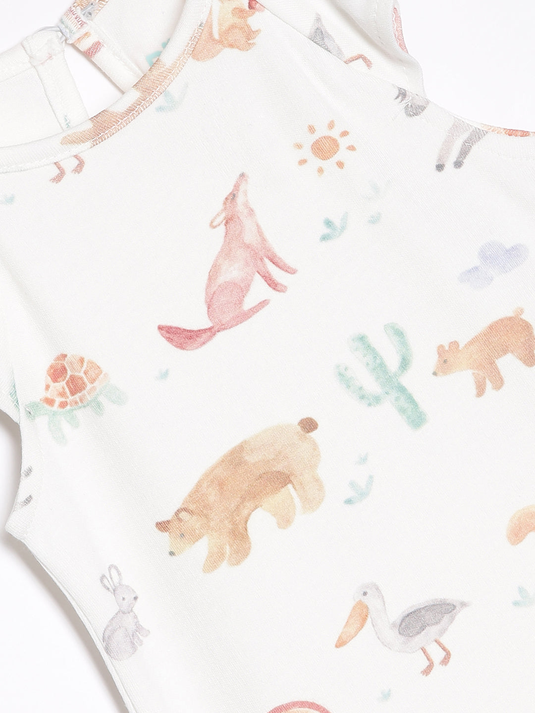 Broon Infant Baby Organic Cotton Short Sleeve Rompers