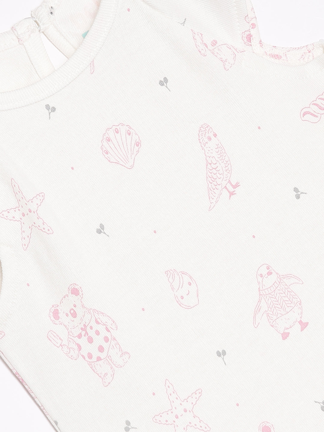Broon Infant Baby Organic Cotton Short Sleeve Rompers