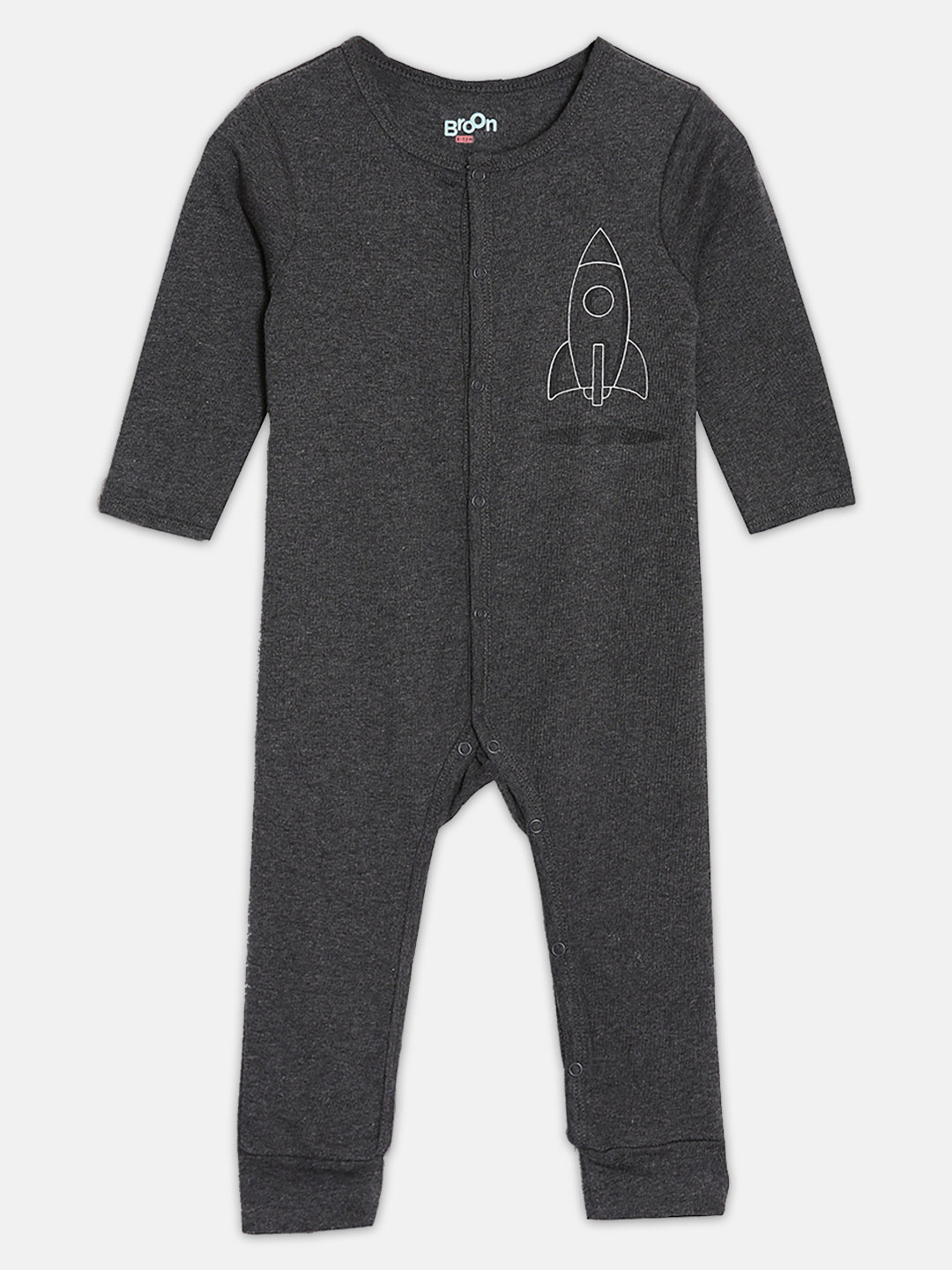 Broon Infant Baby Organic Cotton Full Sleeve Sleepsuit