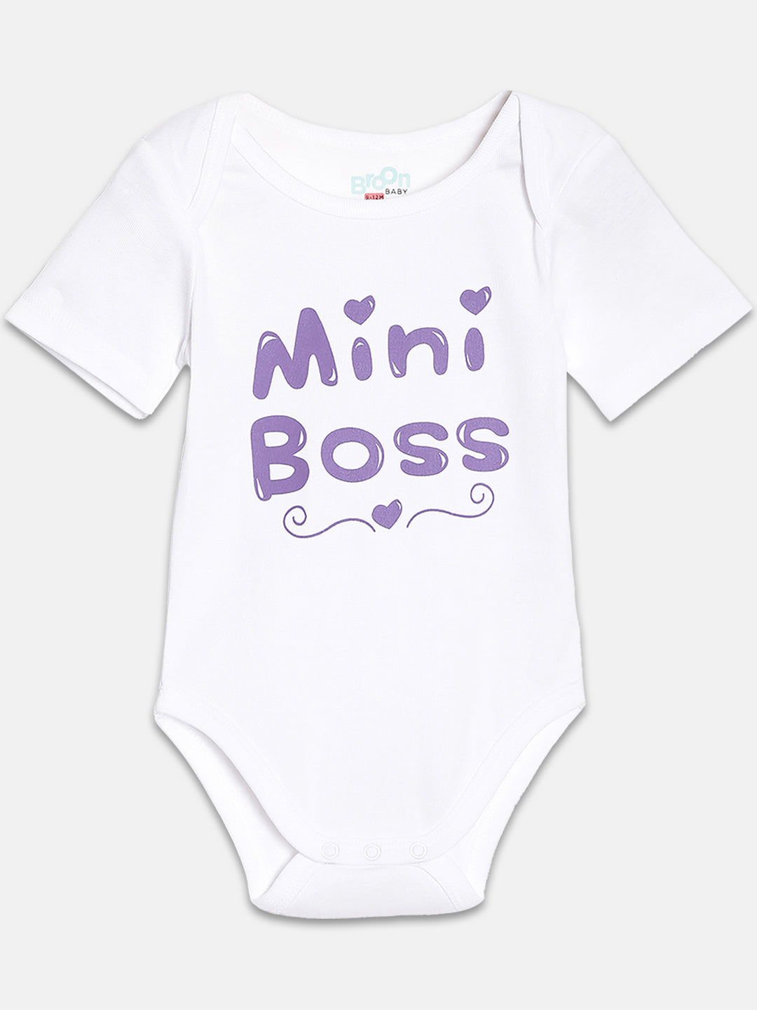 Broon Infant Baby Organic Cotton Short Sleeve Bodysuit