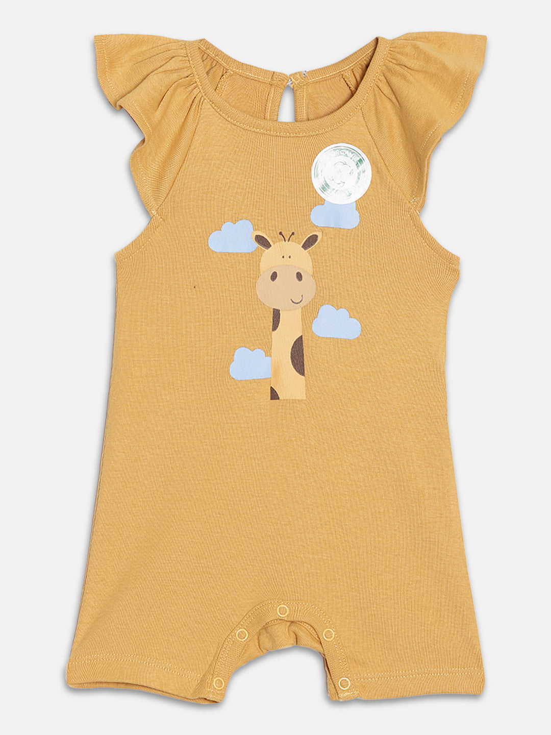Broon Infant Baby Organic Cotton Short Sleeve Rompers