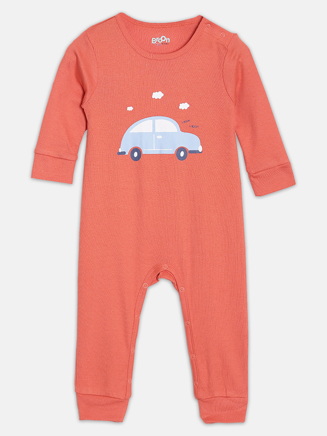 Broon Infant Baby Organic Cotton Full Sleeve Sleepsuit