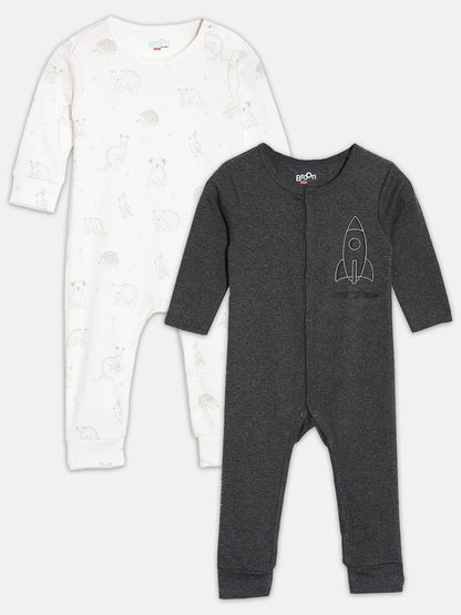 Broon Infant Baby Organic Cotton Full Sleeve Sleepsuit