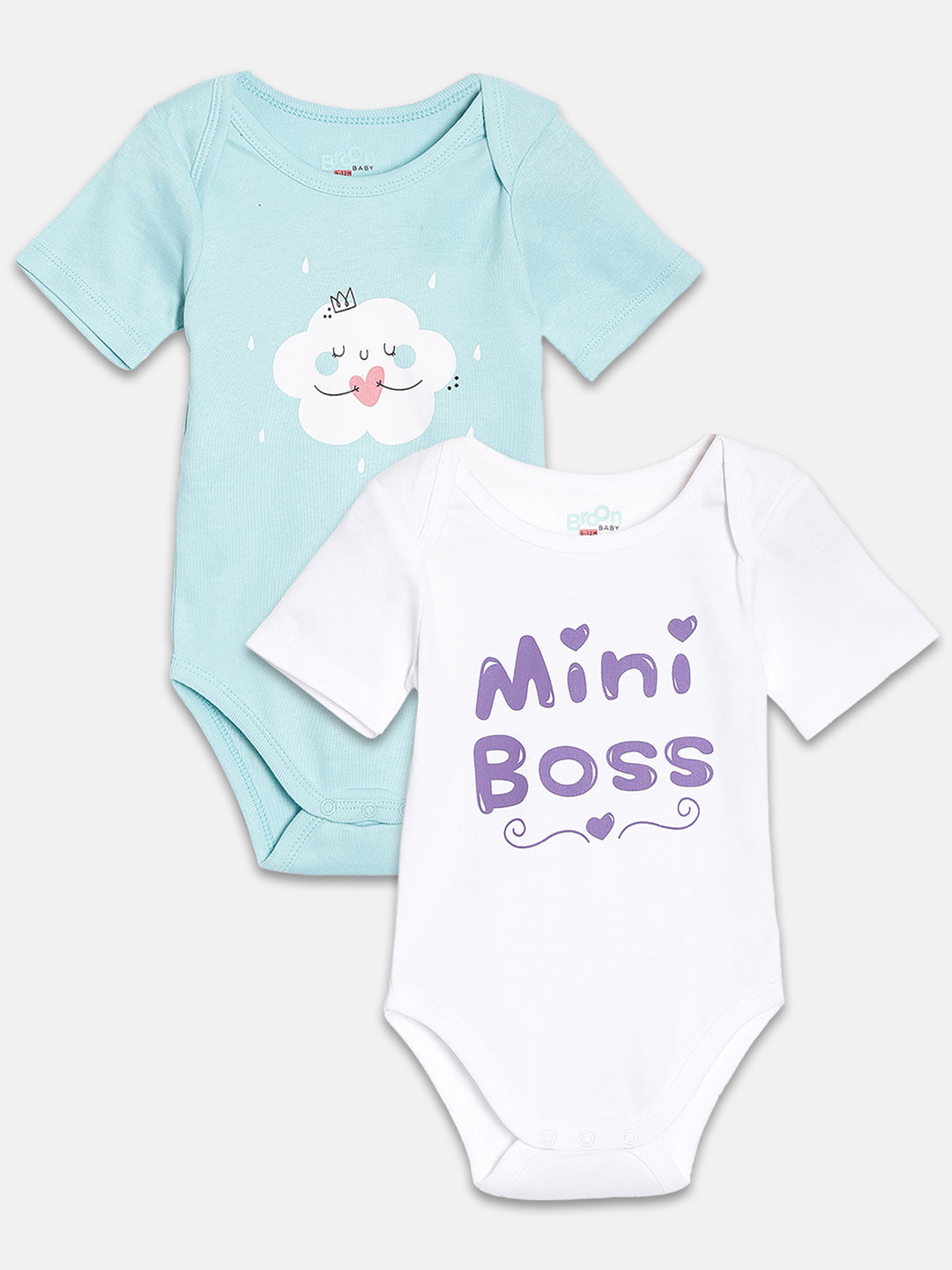Broon Infant Baby Organic Cotton Short Sleeve Bodysuit