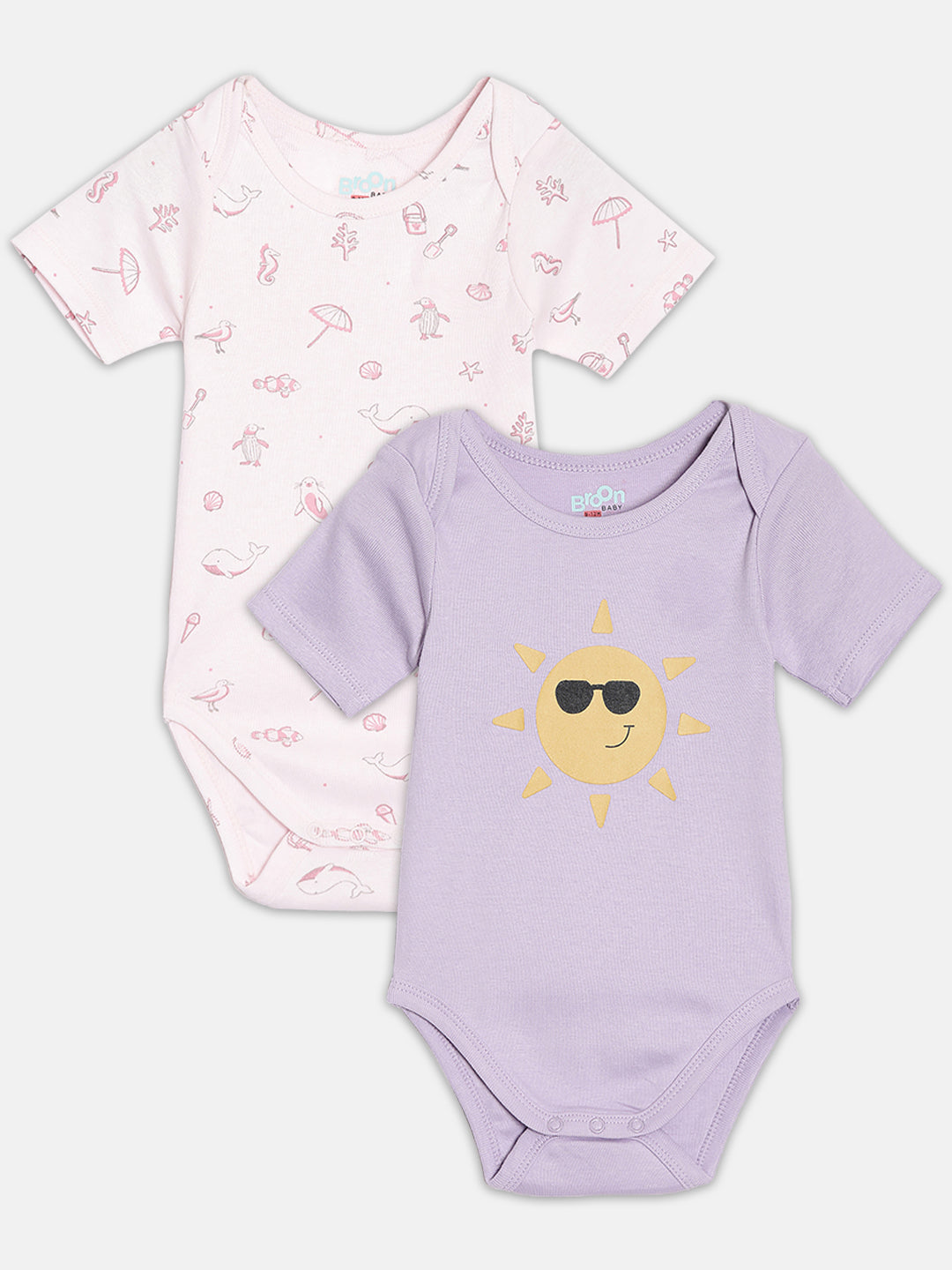 Broon Infant Baby Organic Cotton Short Sleeve Bodysuit
