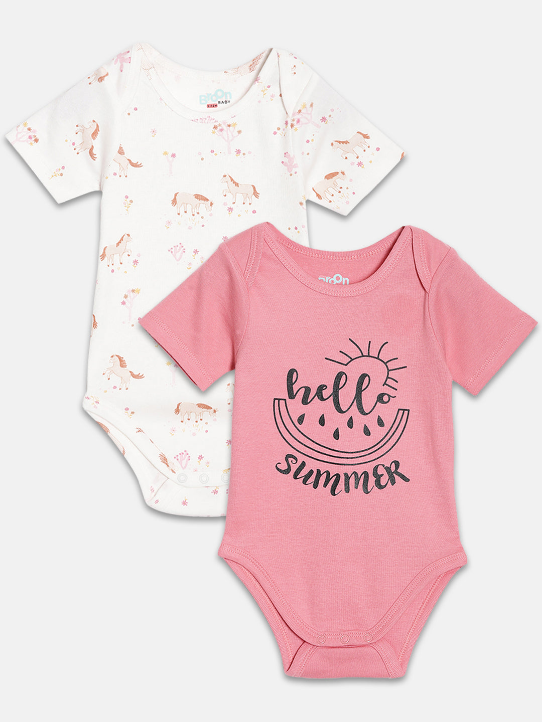 Broon Infant Baby Organic Cotton Short Sleeve Bodysuit